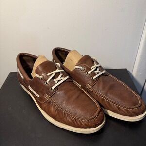 Cole Haan Leather Boat Deck Shoe Mens Size 11.5 M Brown Casual Preppy